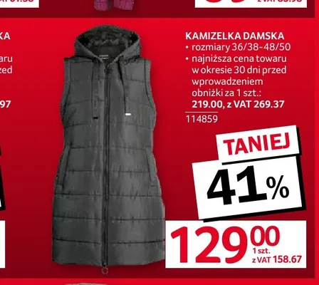 Kamizelka damska promocja w Selgros