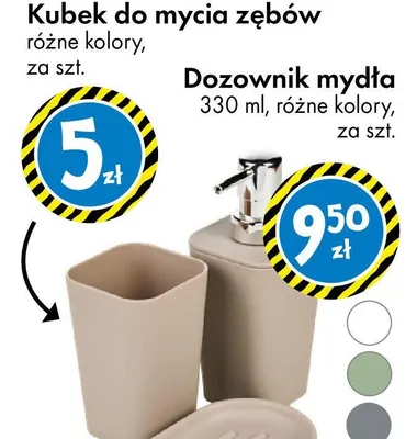 Kubek do mycia zębów różne kolory promocja w Tedi