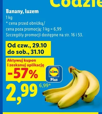 Banany luzem promocja w Lidl