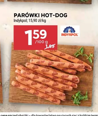 Parówki hot-dog Indykpol promocja w Stokrotka