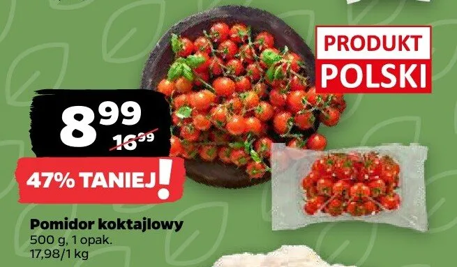 Pomidor koktajlowy polski promocja w Netto