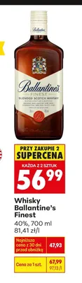 Whisky Finest 0,7 l promocja w Biedronka