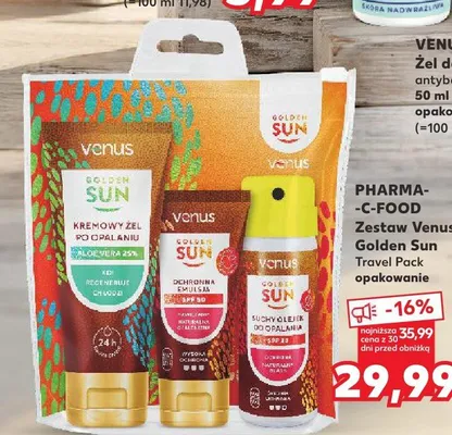 Zestaw kosmetyków Venus Golden Sun Travel Pack promocja w Kaufland