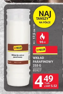 Wkład parafinowy Topseller promocja w Selgros