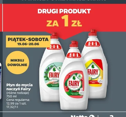 Płyn do mycia naczyń Fairy Granat promocja w Netto