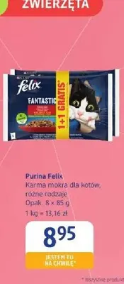 Karma mokra dla kotów 8-pak Purina Felix promocja w Drogerie DM