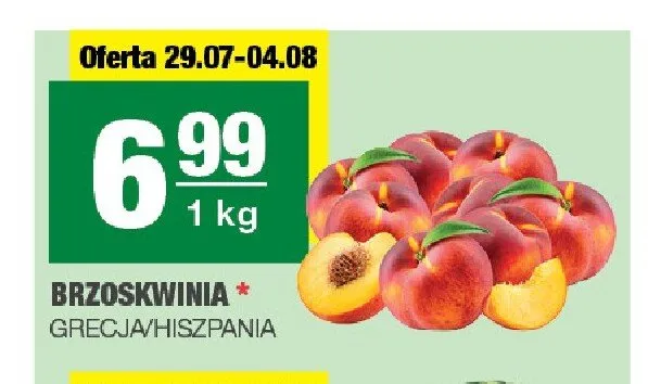 Brzoskwinia promocja w SPAR