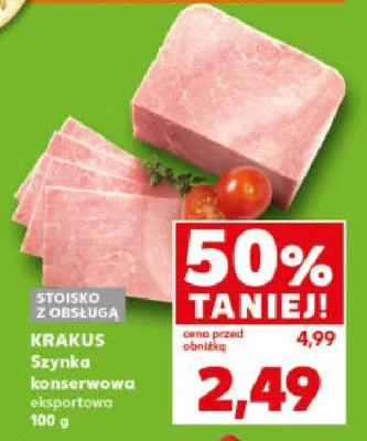 Szynka konserowa eksportowa Krakus promocja w Kaufland