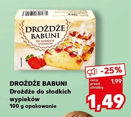 Drożdże do słodkich wypieków promocja w Kaufland