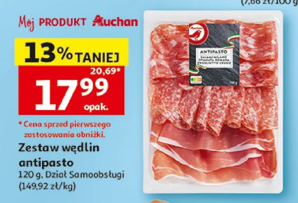 Zestaw wędlin antipasto Auchan Dział Samoobsługi promocja w Auchan