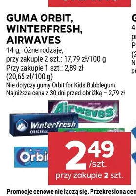 Guma do żucia Orbit promocja w Stokrotka