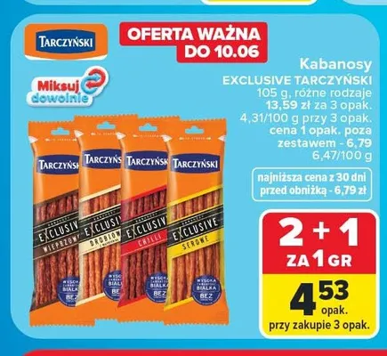 Kabanosy Exclusive Chilli Tarczyński promocja w Carrefour Market