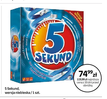 Gra planszowa Trefl 5 Sekund wersja niebieska promocja w Empik