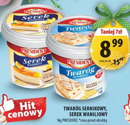Twaróg sernikowy, serek waniliowy promocja w Arhelan