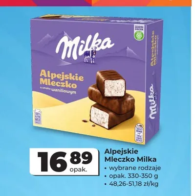 Alpejskie Mleczko Milka o smaku waniliowym promocja w Odido