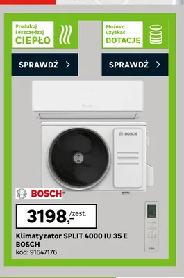 Klimatyzator Split 4000 Iu 35 E Bosch promocja w Leroy Merlin