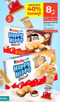 Wafelki Happy Hippo różne rodzaje promocja w Dealz