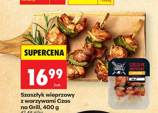 Szaszłyk wieprzowy z warzywami Czas na Grill promocja w Biedronka