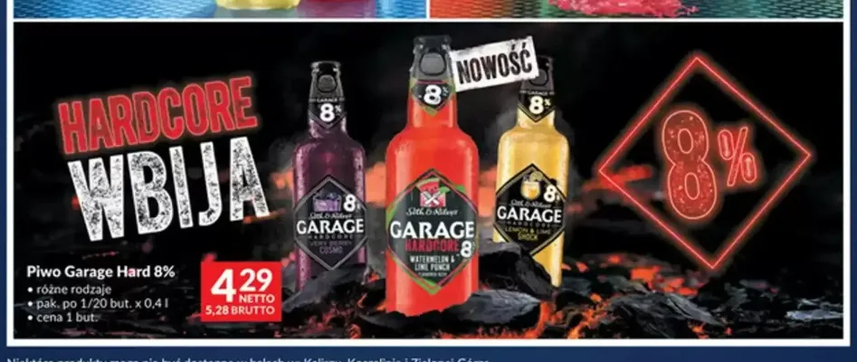 Piwo Garage Hardcore Watermelon & Lime Punch 8% promocja w Makro