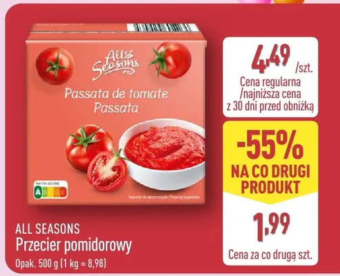 Przecier pomidorowy promocja w Aldi