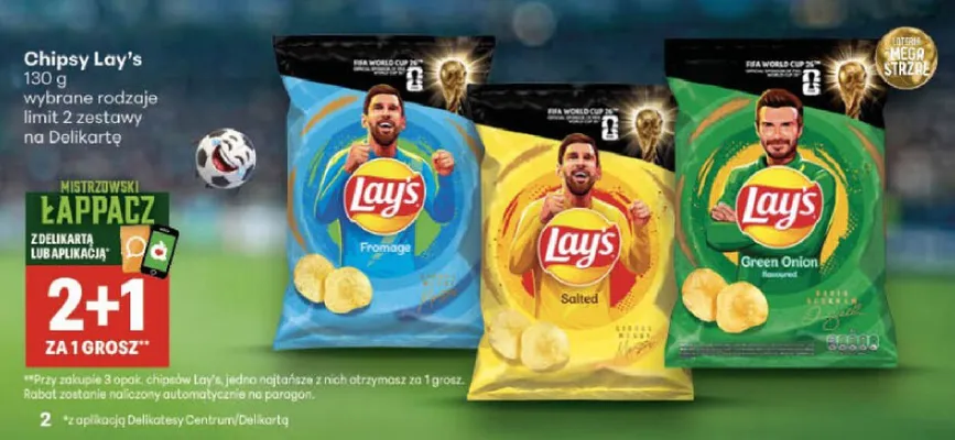 Chipsy Lay's Fromage promocja w Delikatesy Centrum