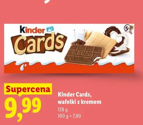 Wafelki z kremem Kinder Cards promocja w Lidl