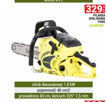 Pilarka spalinowa Gardyer P400 promocja w Merkury Market