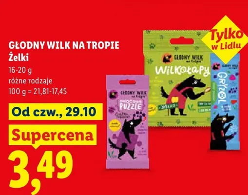 Żelki Głodny Wilk na Tropie Wilkołapy promocja w Lidl