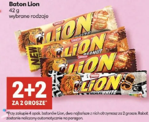 Baton Lion wybrane rodzaje promocja w Delikatesy Centrum