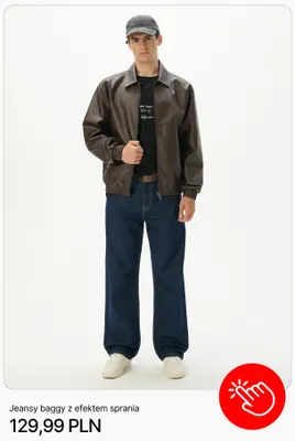 Jeansy baggy z efektem sprania Cropp promocja w Cropp