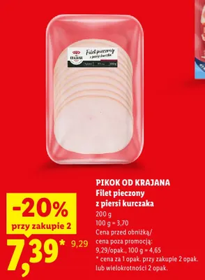 Filet pieczony z piersi kurczaka Pikok Od Krajana promocja w Lidl