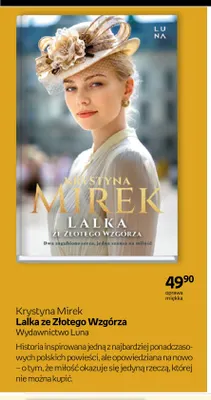 Książka Lalka ze Złotego Wzgórza Krystyna Mirek promocja w Empik
