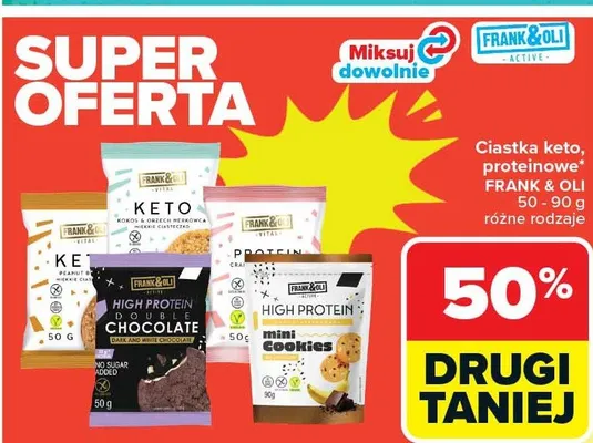 Ciastka keto, proteinowe różne rodzaje promocja w Carrefour Market