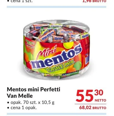Drażetki Mentos mini promocja w Makro