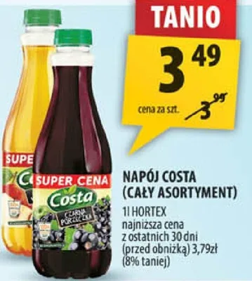 Napój Costa Hortex promocja w Arhelan