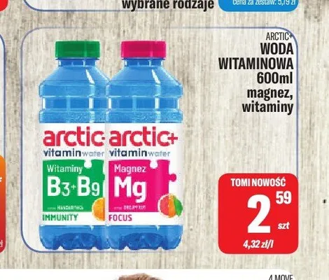 Woda witaminowa Arctic+ Immunity promocja w Tomi Markt