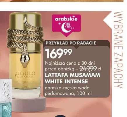 Woda perfumowana damsko-męska Lattafa Musamam White Intense promocja w Super-Pharm