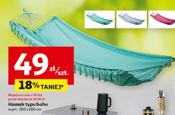 Hamak typu boho promocja w Auchan