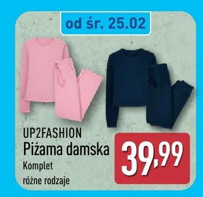 Piżama damska komplet różne rodzaje promocja w Aldi
