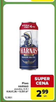 Piwo Harnaś promocja w Carrefour Express
