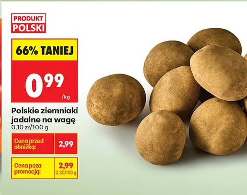 Ziemniaki jadalne na wagę promocja w Biedronka