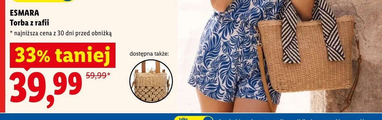 Torba z rafii Esmara promocja w Lidl