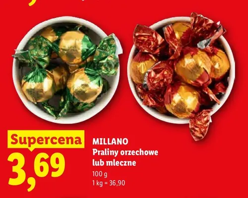 Praliny mleczne Millano promocja w Lidl