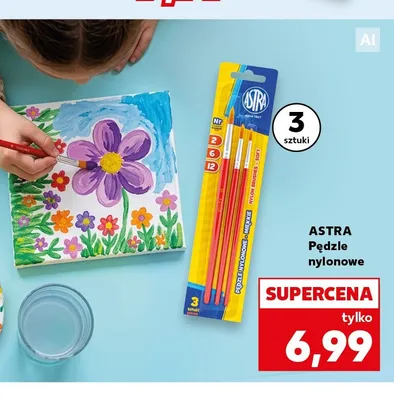 Pędzle nylonowe Astra 3 sztuki promocja w Kaufland