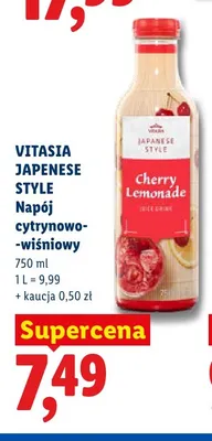 Napój cytrynowo-wiśniowy Vitasia Japanese Style promocja w Lidl