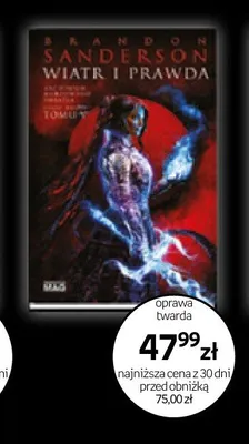 Książka Wiatr i prawda Tom 2 Brandon Sanderson oprawa twarda promocja w Empik