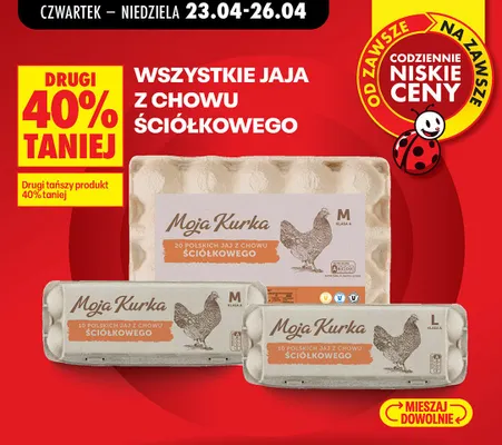 Jaja z chowu ściółkowego klasa M promocja w Biedronka