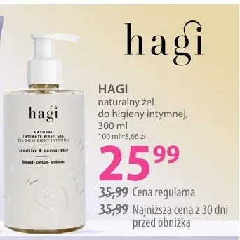 Naturalny żel do higieny intymnej Hagi promocja w Hebe