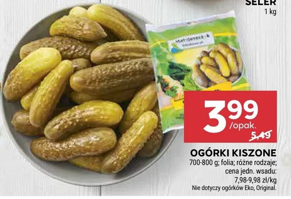 Ogórki kiszone promocja w Stokrotka