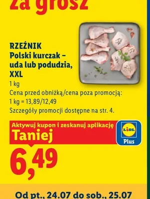 Polski kurczak - podudzia XXL Rzeźnik promocja w Lidl